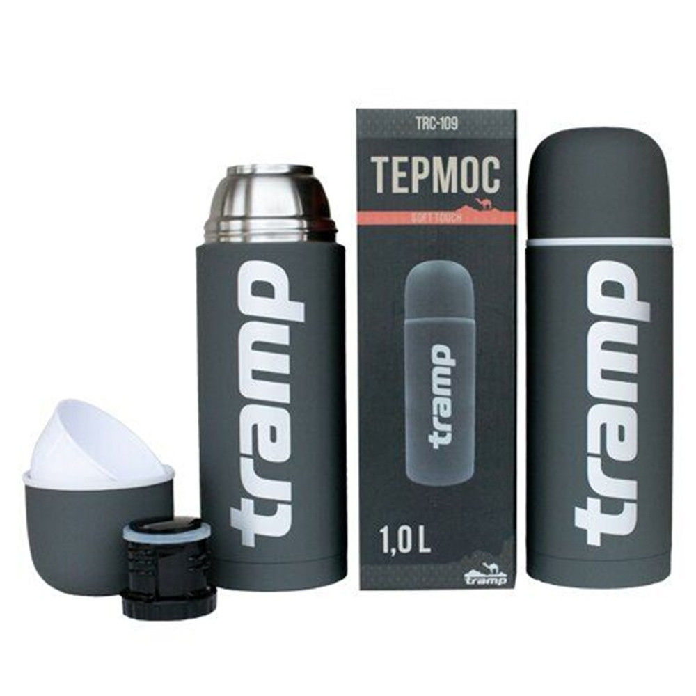 Tramp Термос Soft Touch 1 л, TRC-109, оливковый