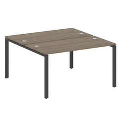 Metal System Рабочая станция на П-образном м/к БП.РАС-СП-2.3 Вяз Благородный/Металл Антрацит 1400*14