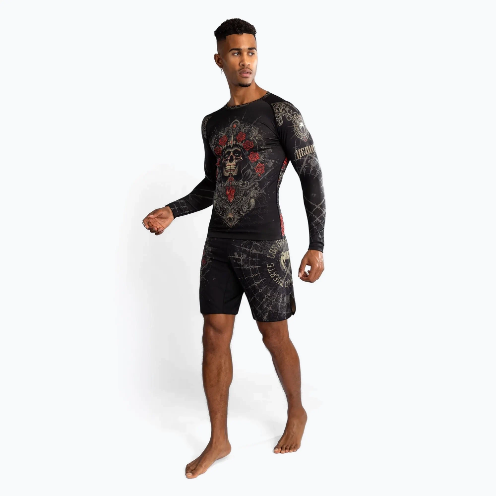 Рашгард Venum Santa Muerte 5.0 deep black/gold