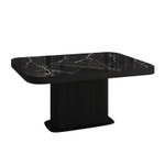 Стол прямоугольный раскладной Denver (160+40), керамика глянцевая, опора дерево