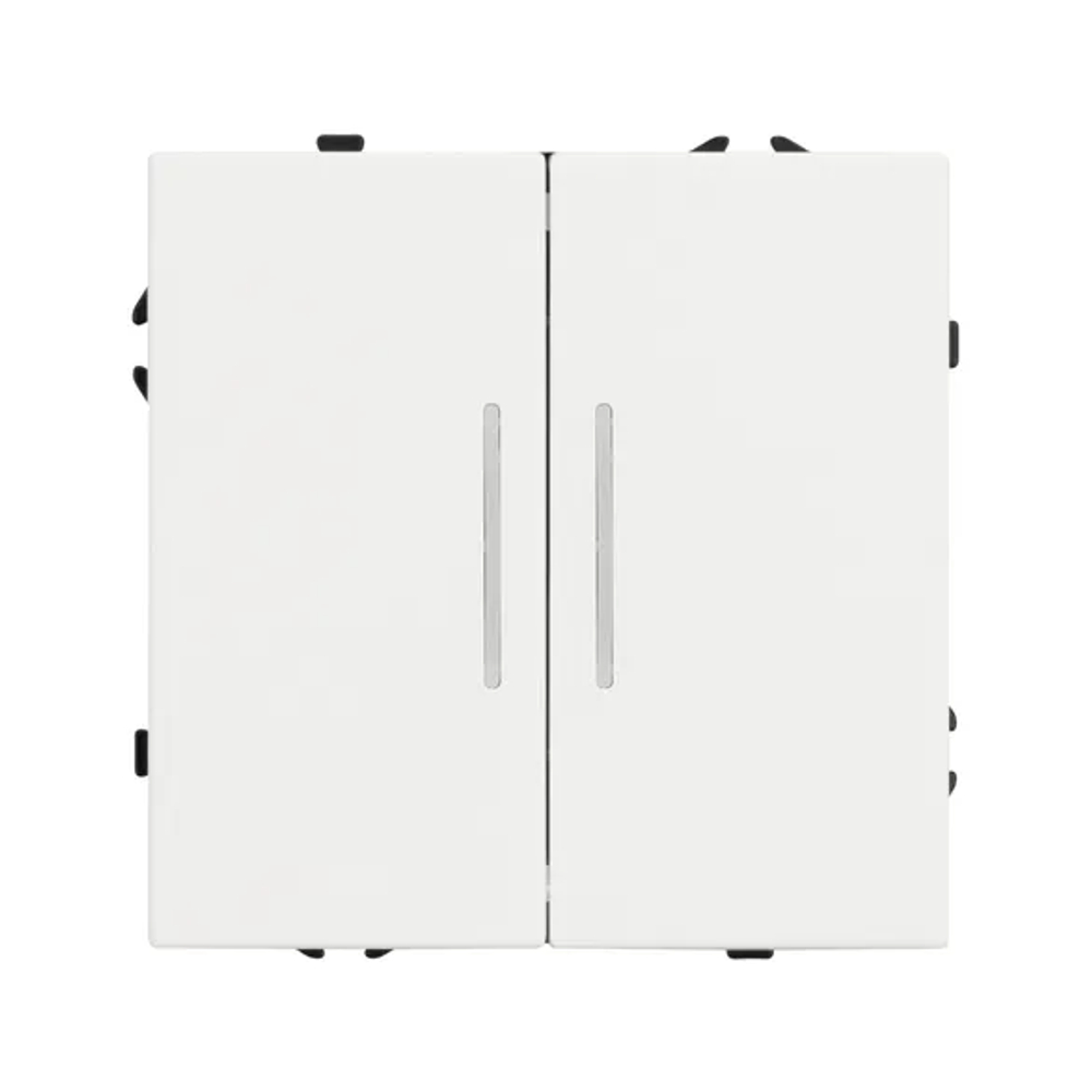 Механизм выключателя двухклавишный непроходной LED SWT-NOBE-MK02-SFPL-L-WH (230V, 10A) (Arlight, -) 054239