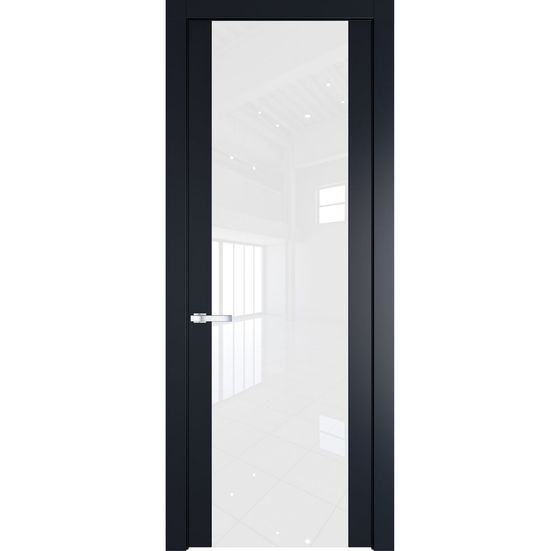 Межкомнатная дверь эмаль Profil Doors 1.7P нэви блу стекло лак классик