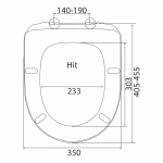 Сиденье для унитаза HIT A дюропласт с универ крепл (Хит,Норд,Фиона,Эльдорадо,Лайма)