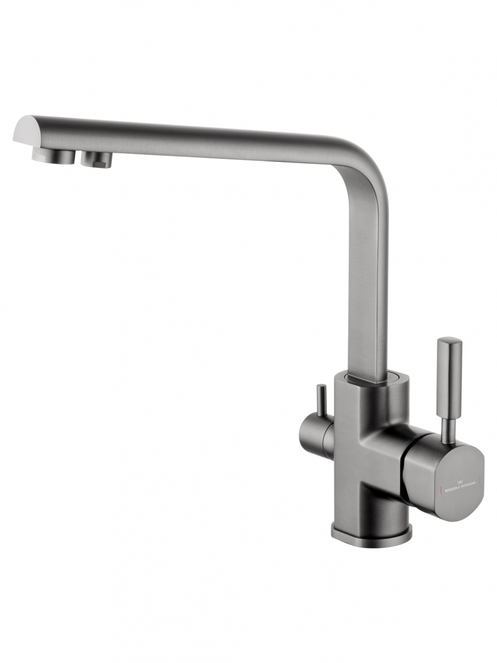 Смеситель для кухни с подключением фильтра WONZON & WOGHAND, Темный графит (WW-88458003-BGM)