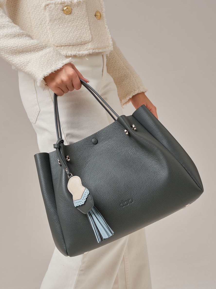 Кожаная сумка Vasilisa DBR 31210 мышиный