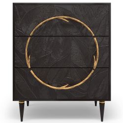 Комод Арт Колор leaves Классик Голд с 3 ящиками Терпкий коричневый