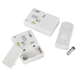 Звонок дверной ЭРА C27-2 беспроводной два динамика белый 6 мелодий | Электрозвонки беспроводные