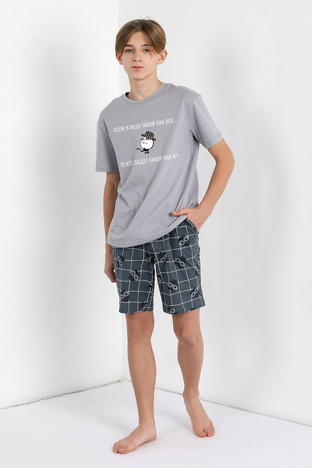 Костюм для мальчика Чарли-2 Виотекс СВЕТЛО-СЕРЫЙ