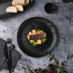 Тарелка d 26 см Uneven Side Black Raw Stellar P.L. Proff Cuisine [3]