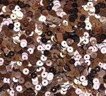 ПЛ005НН5 Пайетки круглые плоские, цвет: кофе металлик, 5 мм, 10 грамм