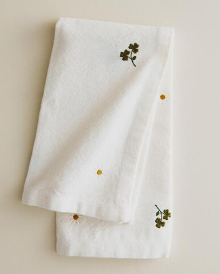 Zara Home столовая салфетка из хлопка, вышивка, 45 45 см (комплект 2 шт.)