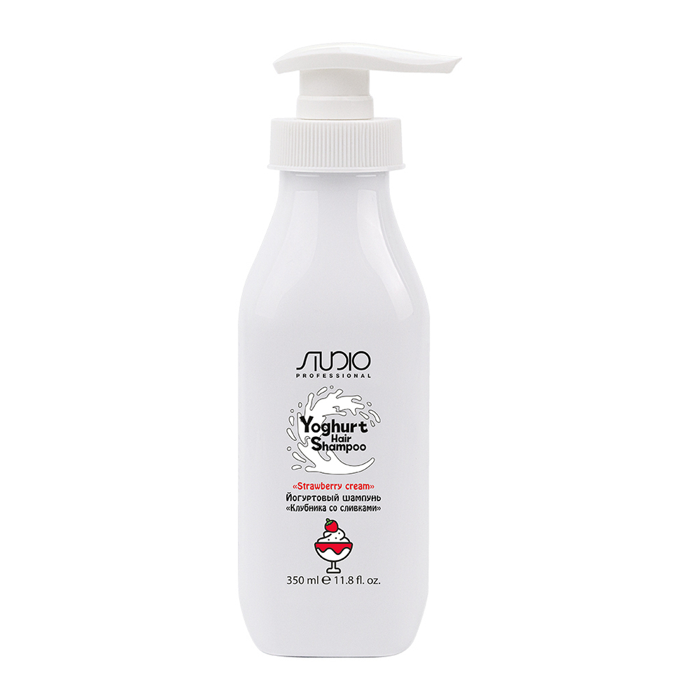 Kapous Studio Professional Yoghurt Шампунь йогуртовый, Клубника со сливками, 350 мл