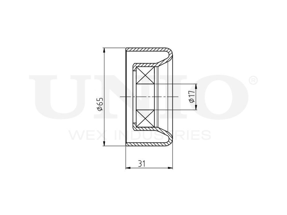 Ролик натяжной приводного ремня UNIO TNS-10120