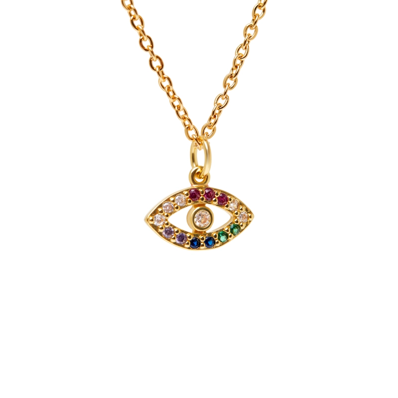 Колье Мини Мульти Глаз