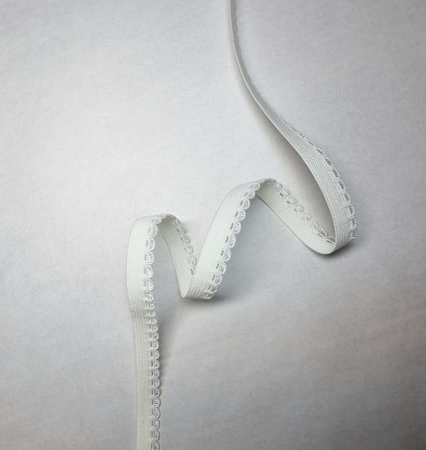 Ажурная резинка тонкая молочная 9 мм Турция
