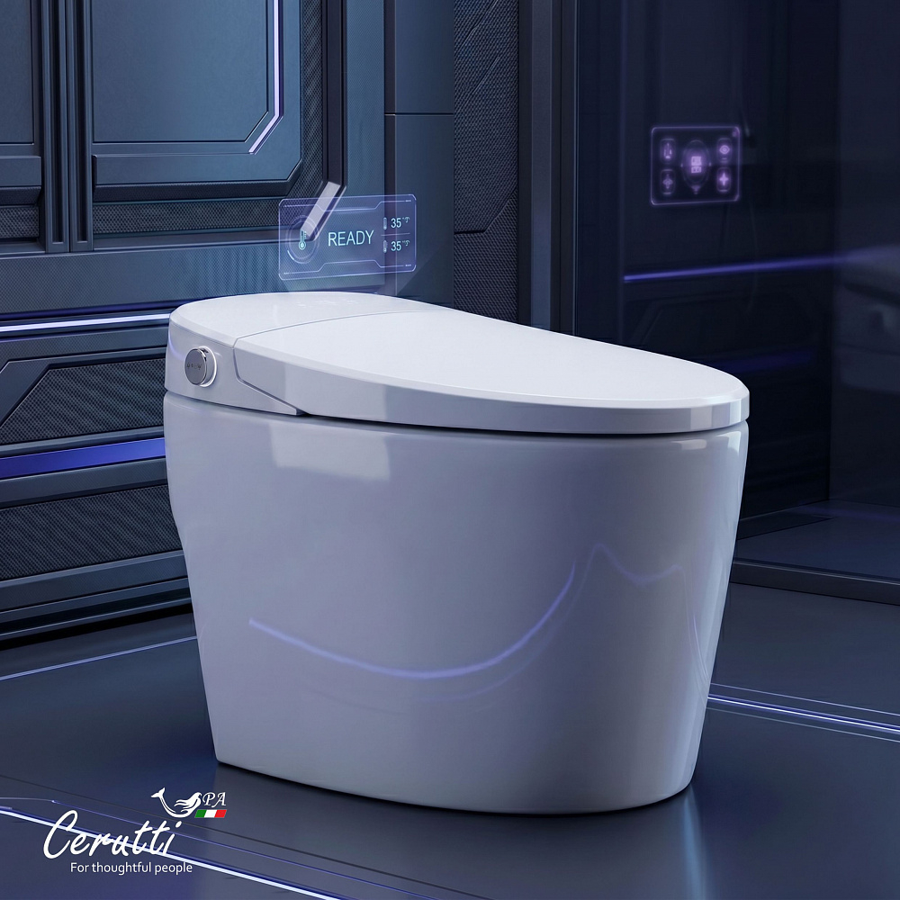 Унитаз напольный Ceruttispa КЛИО (CLIO) Smart CT12153 с дистанционным управлением (680x410x490)