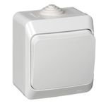 Schneider Electric ЭТЮД Белый Выключатель 1-клавишный IP44 открытая установка BA10-041B