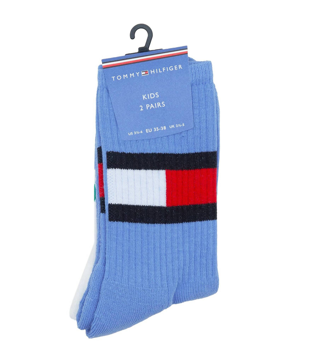 Носки 2 пары flag Tommy Hilfiger - голубой(394020001)
