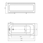 Ванна акриловая Azario Bella 160х70 пристенная (AV.0020160)