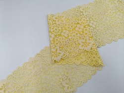 Эластичное кружево, 18 см, желтое, (Арт: EK-2718), м
