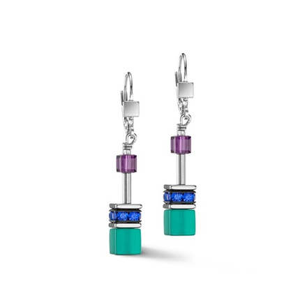 Серьги Coeur de Lion Turquoise-Purple 2838/20-0608