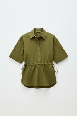 Свободная рубашка из хлопка-поплина
