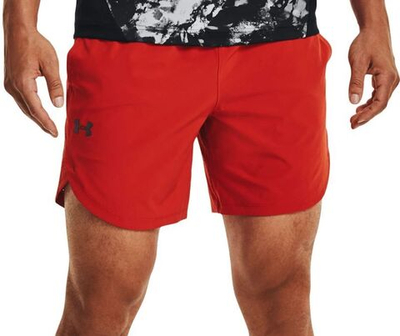 Мужские шорты теннисные Under Armour Men's UA Stretch Woven Shorts - radiant red/metallic solder