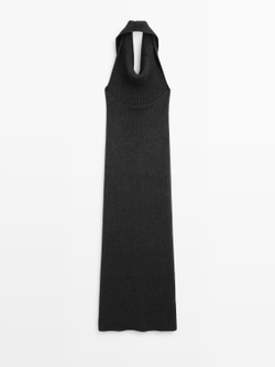 Massimo Dutti Платье миди - Limited Edition, черный