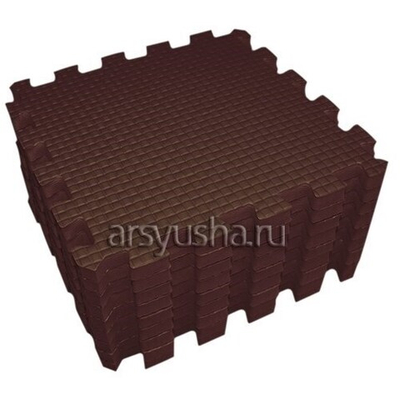 Коврик-пазл BABYPUZZ (9 плит 33x33x2см, ~1кв.м./уп) Коричневый
