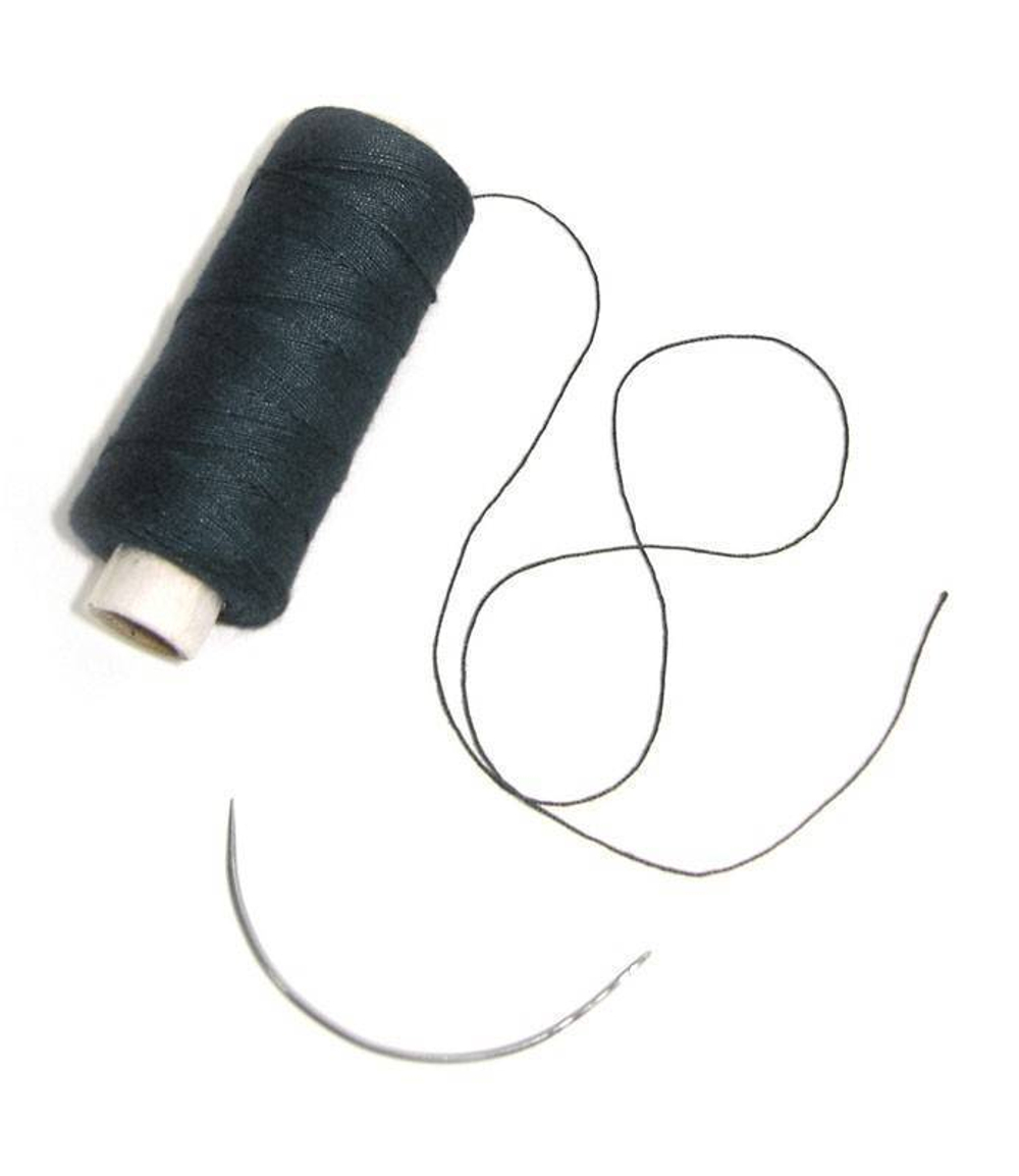 Balmainhair Нить для вшивания тресса Цвет черный SBW thread, 1 weaving needle black
