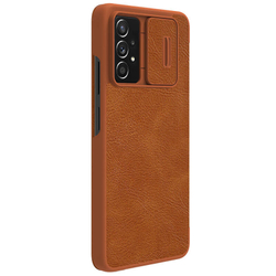 Кожаный чехол-книжка Nillkin Leather Qin Pro c защитой камеры для Samsung Galaxy A73