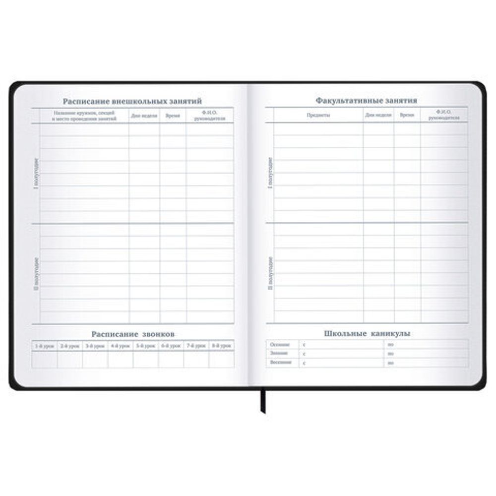 Дневник 1-11 класс 48 л., твердый, BRAUBERG, матовая ламинация, резинка, закладка-ляссе, с подсказом, "Элементы", 107242