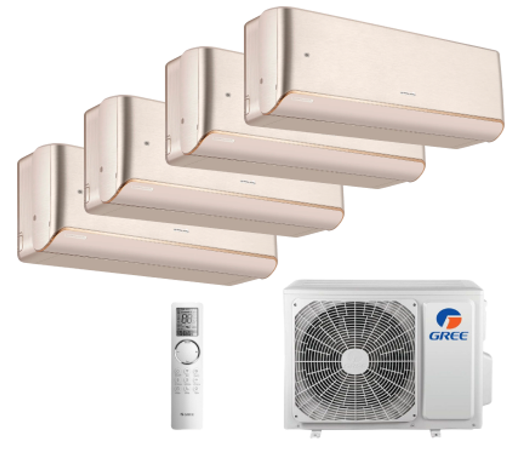Мульти сплит-системы Gree на 4 комнаты (20+20+20+20 кв.м.) Airy champagne