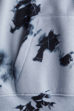 H&M Толстовка с капюшоном и принтом, светло-голубой