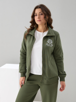 Костюм с брюками КБфп-584/принт-хаки-п