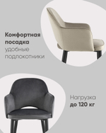 Стул Венера велюр серый