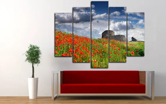 Модульная картина "Оазис цветов"