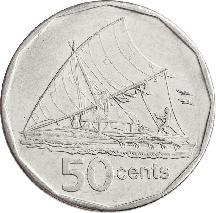 50 центов 2009 Фиджи. Парусник
