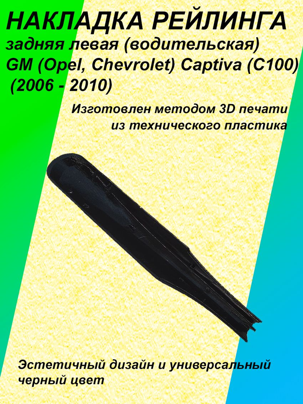 Накладка рейлинга задняя левая (водительская) GM (Opel, Chevrolet) Captiva (C100) (2006 - 2010) 96439693