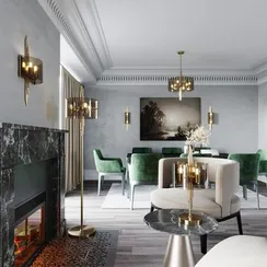 4895/3F MODERN ODL_EX23 85 бронзовый/дымчатый/металл/стекло Торшер E27 3*40W MARGARET