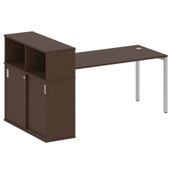 Метал Систем Куатро Стол письменный с шкафом-купе на П-образном м/к 40БП.РС-СШК-3.4 Т