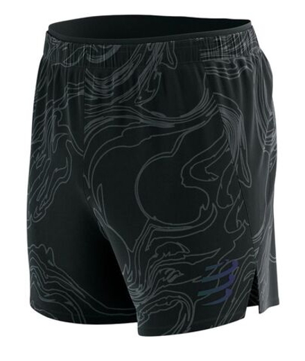 Теннисные шорты Compressport Performance Short - black/aurora