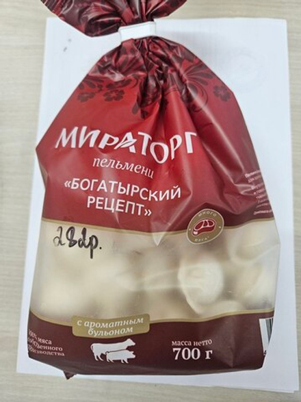 Пельмени Богатырский рецепт, Мираторг/700 г