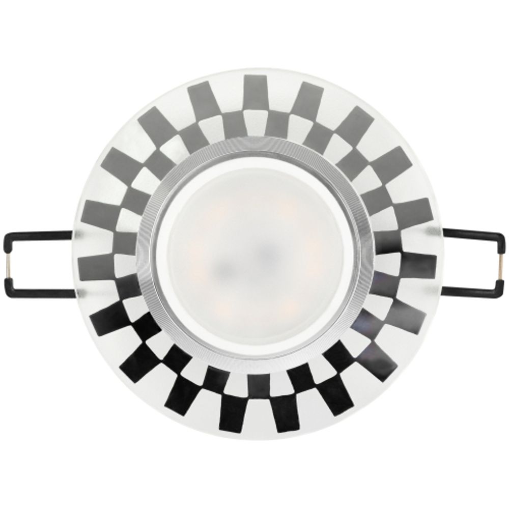 Светильник встраиваемый cо светодиодной подсветкой ЭРА DK LD47 SL /1 под лампу MR16 GU5.3 белый/белый