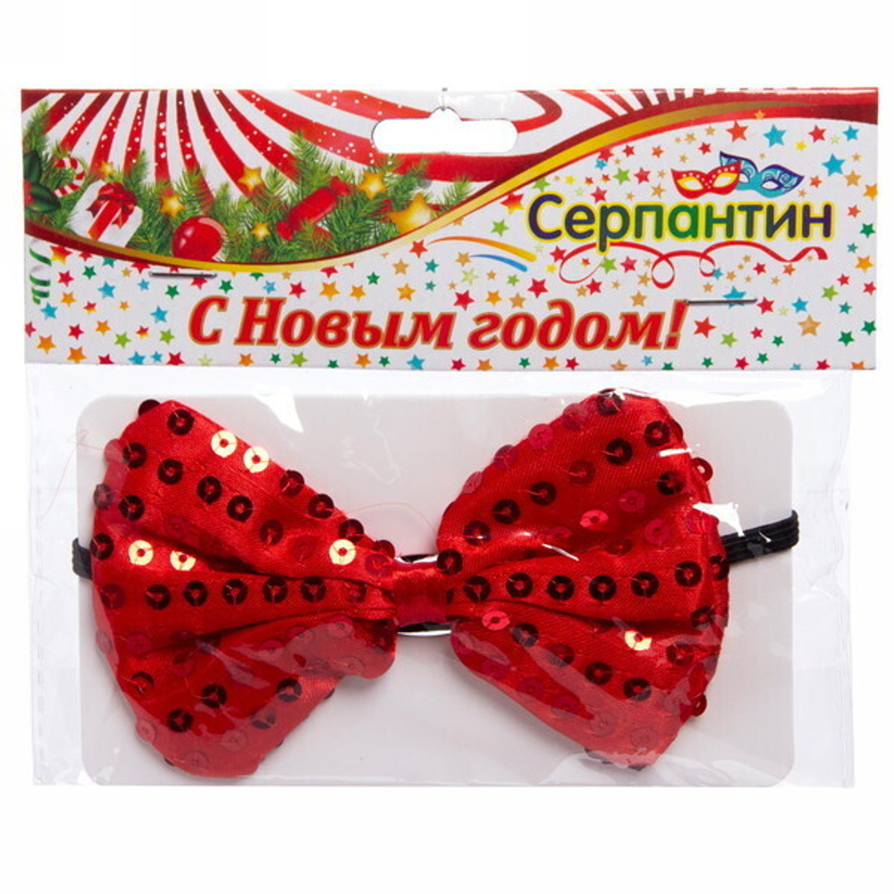 Галстук «Бабочка» блеск, 11 см, Микс цветов