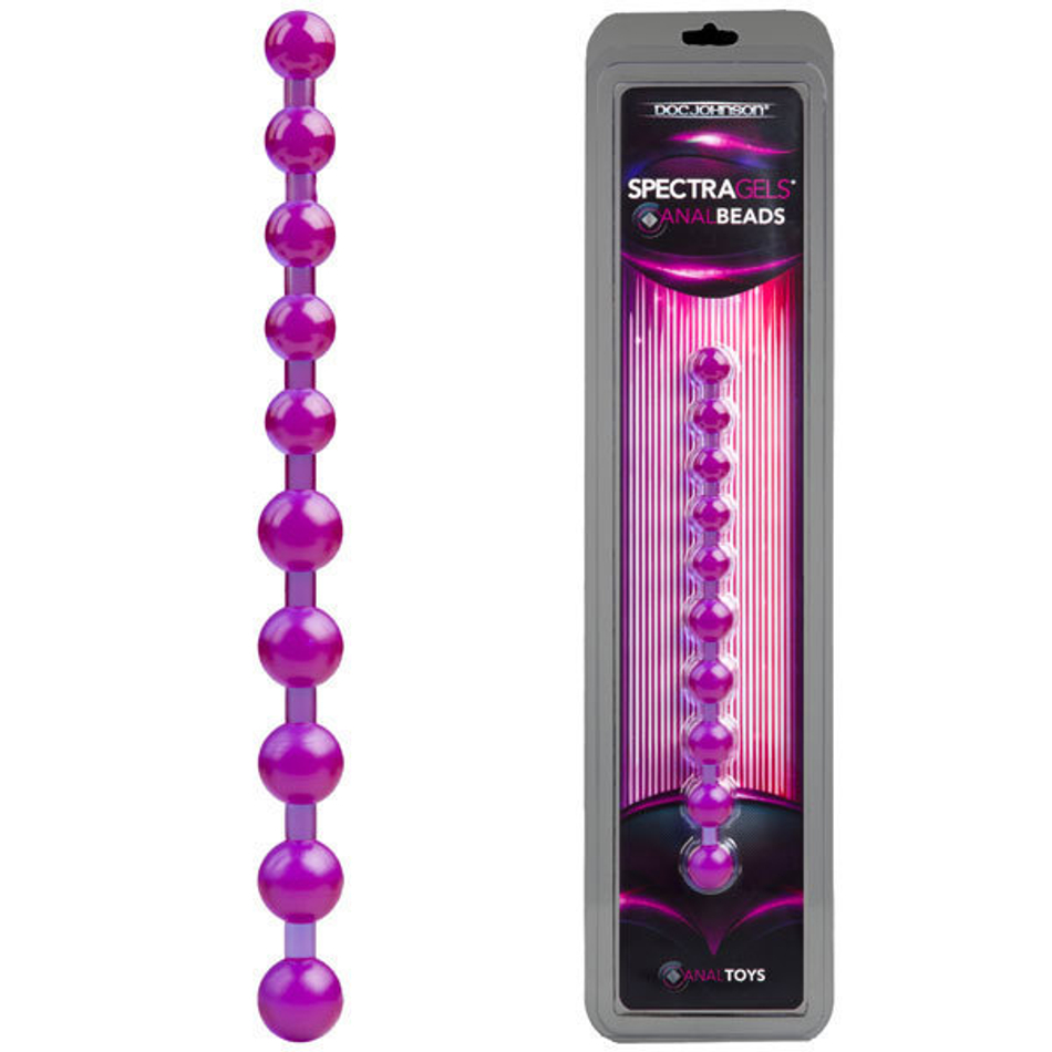 Фиолетовые анальные бусы SPECTRA GELS