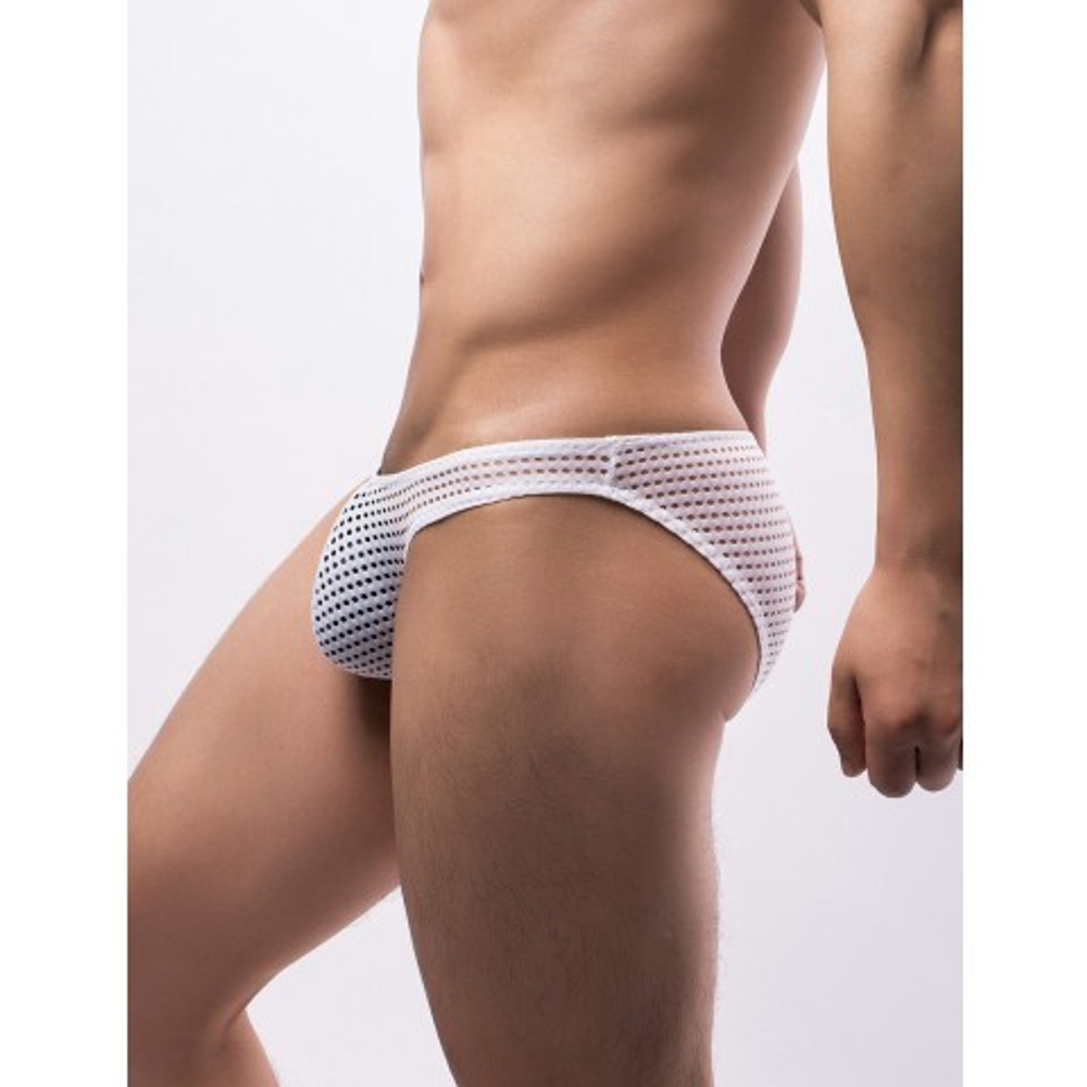 Мужские трусы из дышащей сетки белые (S)