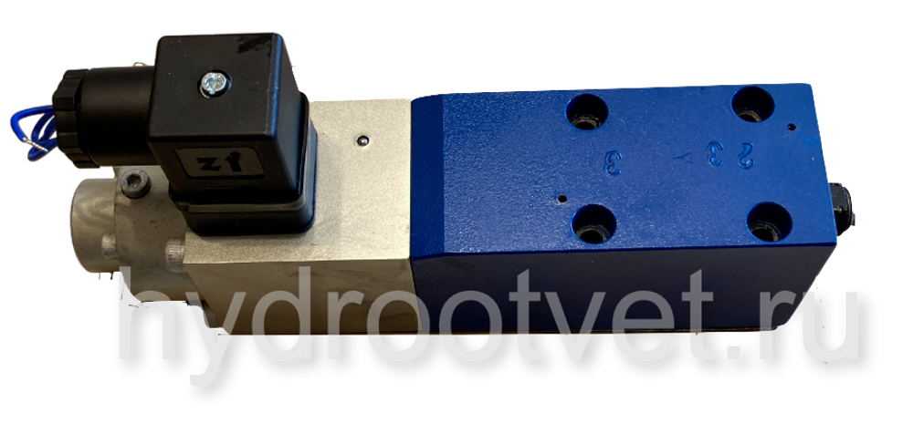 DBE6-1X/100G24K4M - Пропорциональный предохранительный клапан Ду6 (расход до 15 л/мин), давление регулировки до 100 бар, встроенные усилитель = нет, монтаж - на плиту