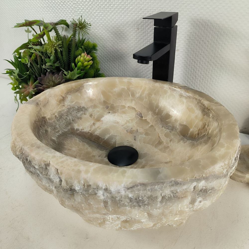 Раковина из оникса Erozy Grey EO-64628 42*37*15 0156