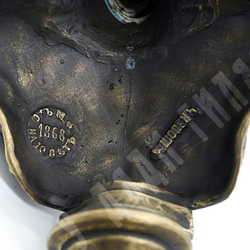 Феодор I. Бронзовый бюст царя Фёдора Алексеевича Романова. Фабрика Ф.Шопена. 1868 г. Реплика.